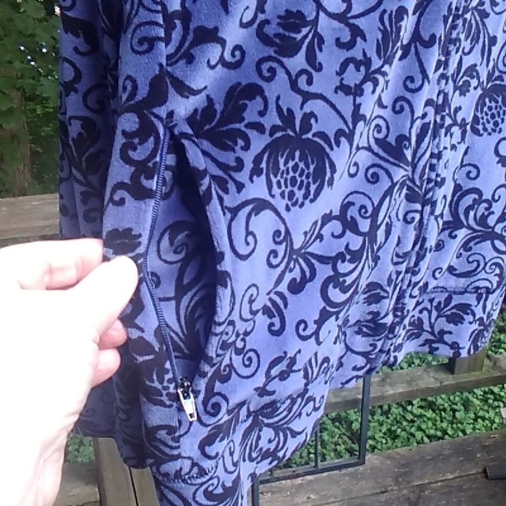 Northern Reflections Velour Purple with Black full Zip Track Jacket Women L Y2K - Picture 9 of 16